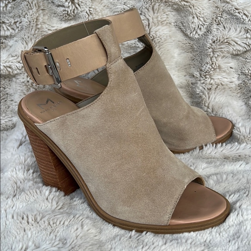 Marc Fisher suede heels 8.5 tan